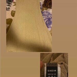 SHEIN Light Beige Ribbed Tank